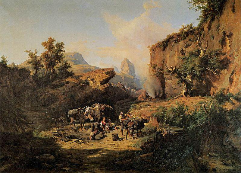 Landscape with Charcoal Burners, Andras Marko